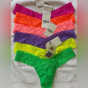 Hanky Panky Neon Lace Thongs — Fuchsia, Orange, Coral, Purple, Yellow, Green
